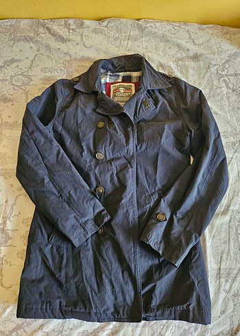 Erkek Lacivert Midi Düğmeli Klasik Trençkot - Görsel 3