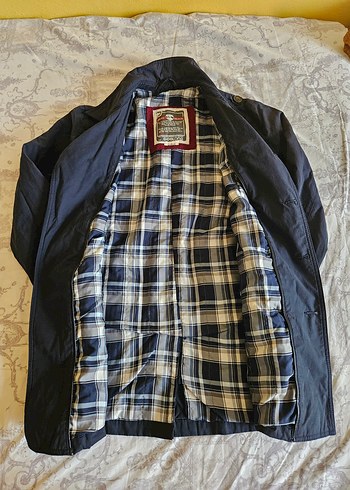 Erkek Lacivert Midi Düğmeli Klasik Trençkot - Görsel 4