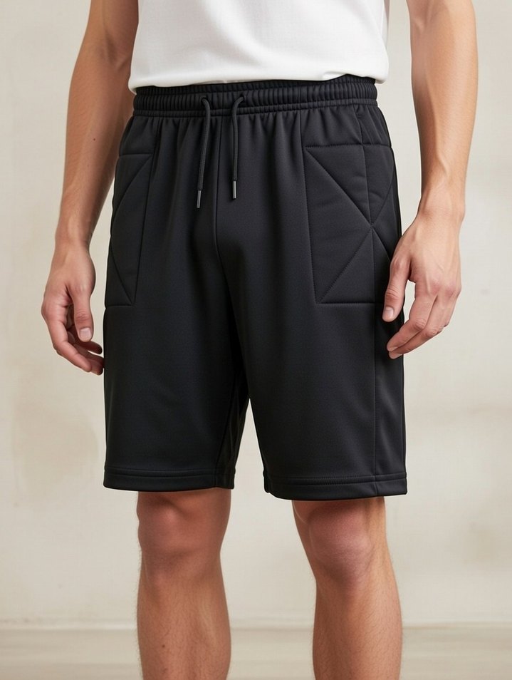 Erkek Siyah Rahat Kesim Spor Şort - Görsel 2