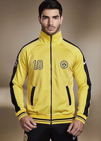 Sarı Fermuarlı Erkek Sweatshirt - Görsel 2