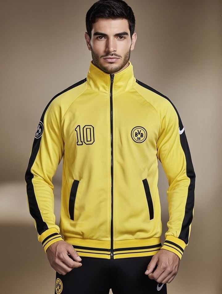 Sarı Fermuarlı Erkek Sweatshirt - Görsel 2