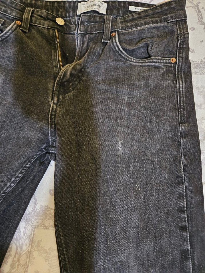 Erkek Gri Regular Fit Denim Jean - Görsel 5