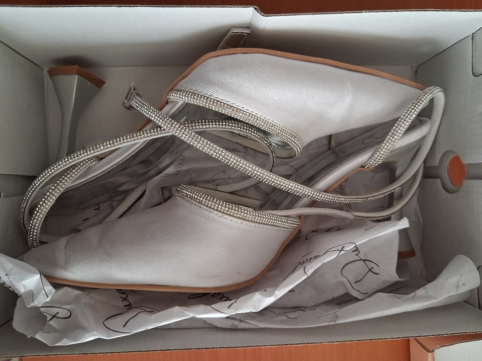 Gri Stiletto Topuklu Kadın Abiye Ayakkabı - Görsel 3