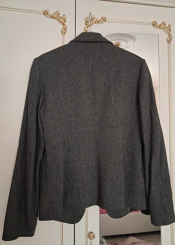Gri Kadın Yün Blazer Ceket - Görsel 2