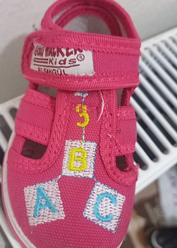 Kız Çocuk Renkli Baskılı Pembe Spor Ayakkabı - Görsel 3