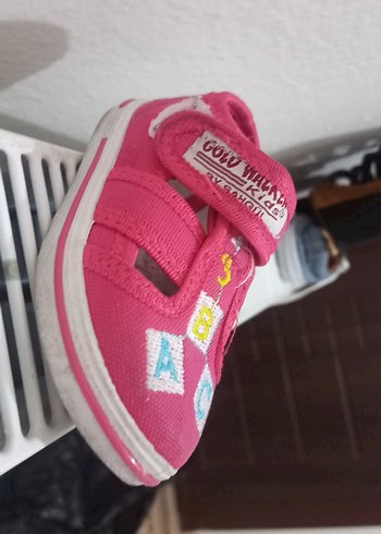 Kız Çocuk Renkli Baskılı Pembe Spor Ayakkabı - Görsel 2