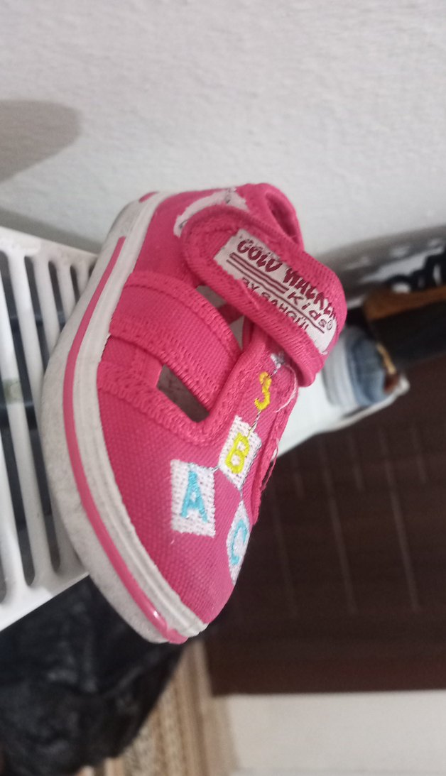 Kız Çocuk Renkli Baskılı Pembe Spor Ayakkabı - Görsel 2