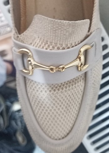 Bej Tokalı Kadın Günlük Loafer - Görsel 3