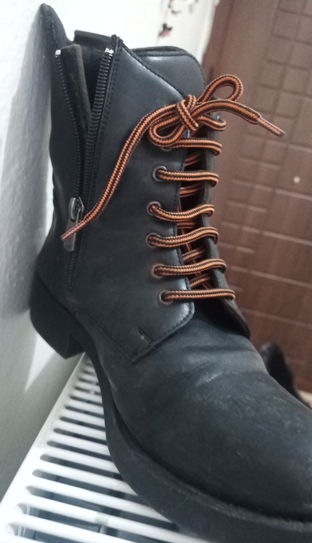 Kahverengi Deri Bağcıklı Stiletto Topuklu Bot - Görsel 3