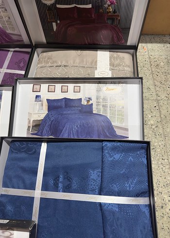 Mor Dantelli Yatak Örtüsü Seti - Görsel 9