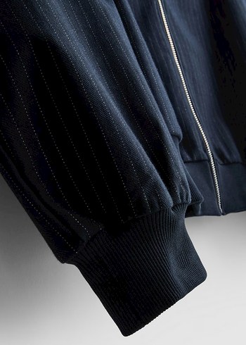 Fermuarlı Lacivert Kadın Spor Ceket - Görsel 3