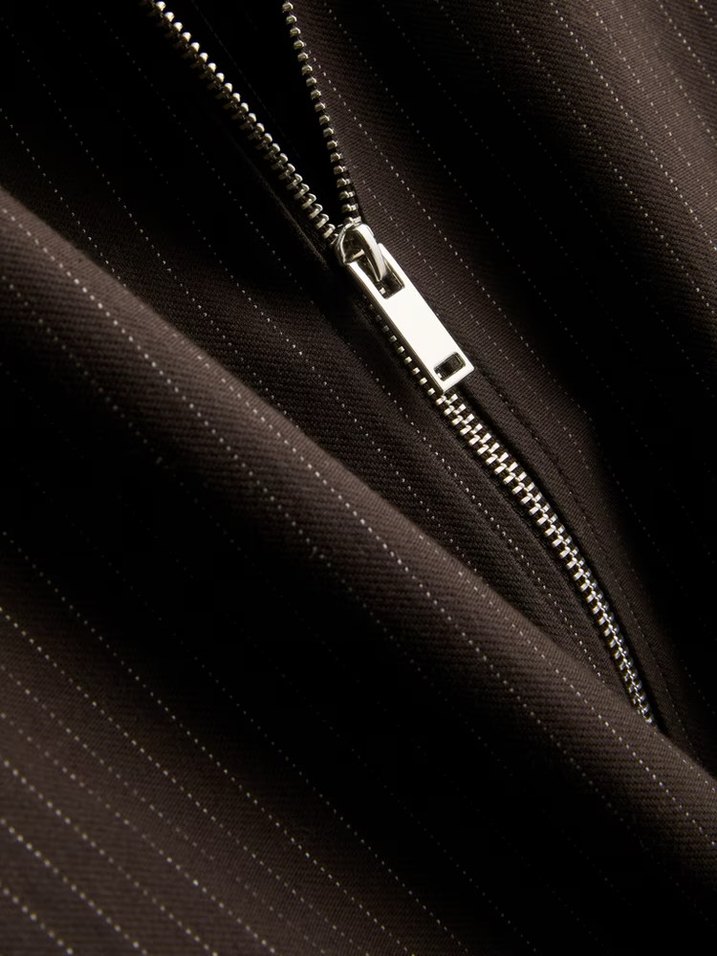 Kadın Koyu Bej Pilili Uzun Kollu Ceket - Görsel 2