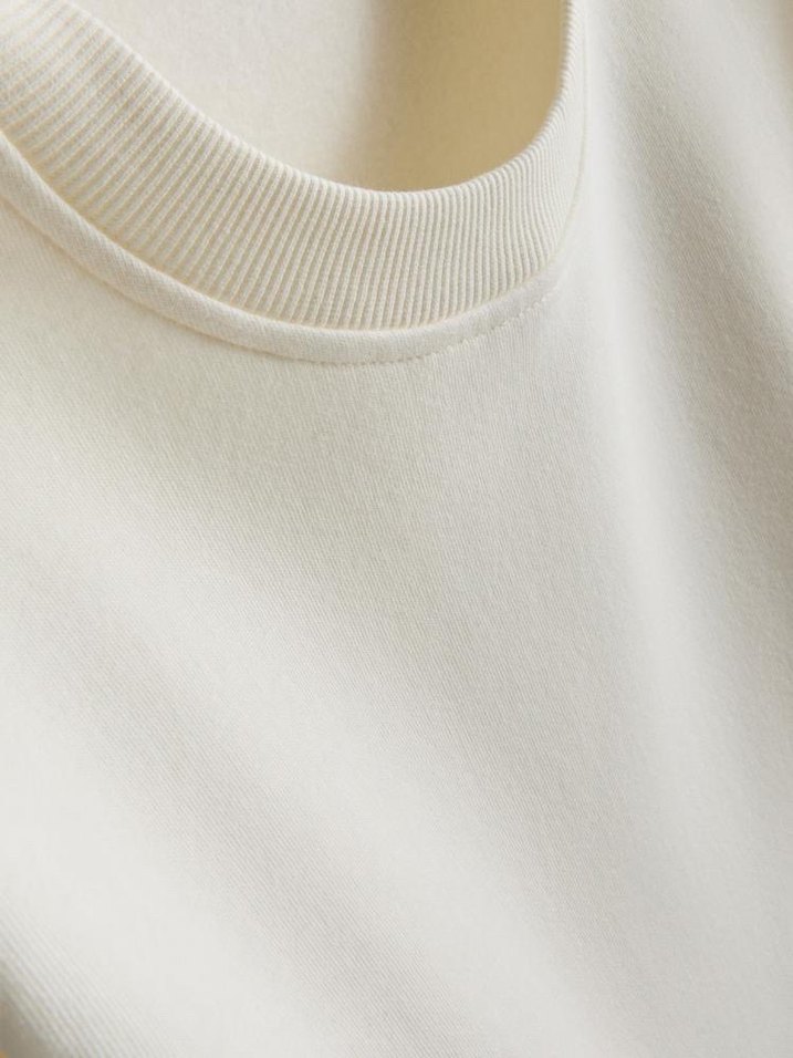 Dantel Detaylı Beyaz Oversize Sweatshirt - Görsel 2