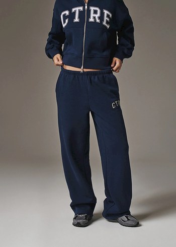 Lacivert Kadın Pamuklu Rahat Eşofman Takımı - Görsel 4