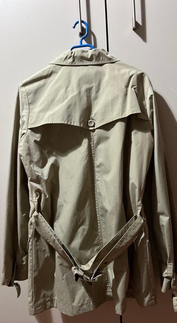 Bej Düğmeli Midi Trençkot - Görsel 2