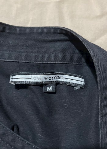 Düğmeli Siyah Kadın Denim Ceket - Görsel 3