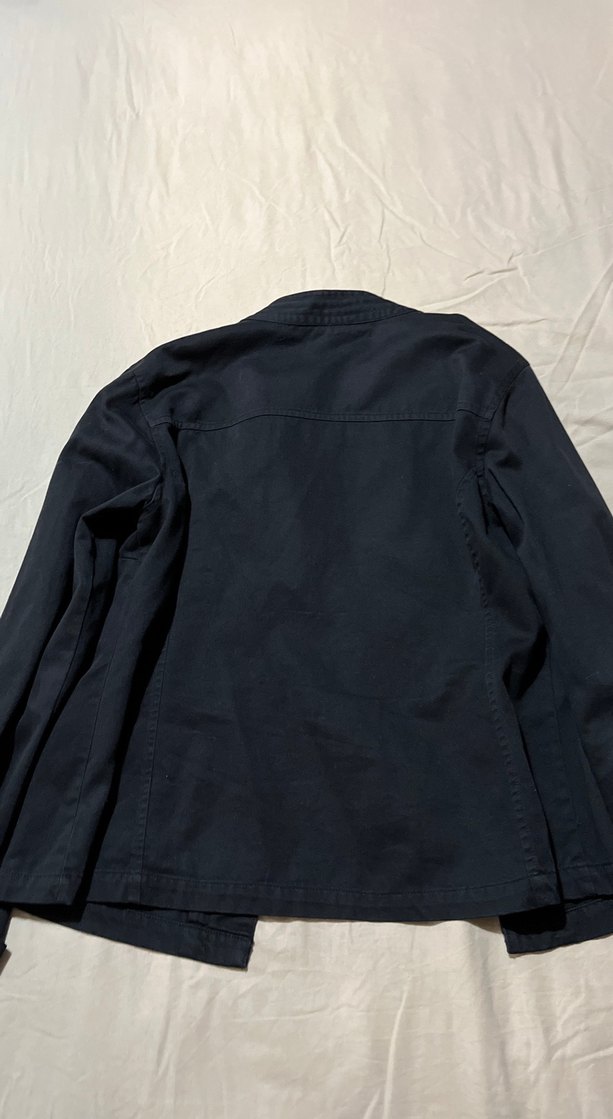 Düğmeli Siyah Kadın Denim Ceket - Görsel 2