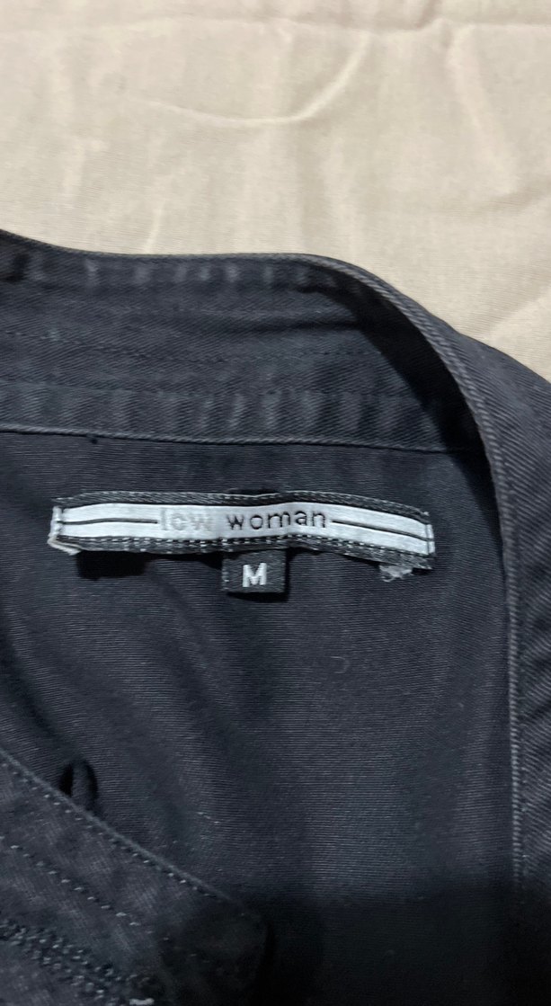 Düğmeli Siyah Kadın Denim Ceket - Görsel 3