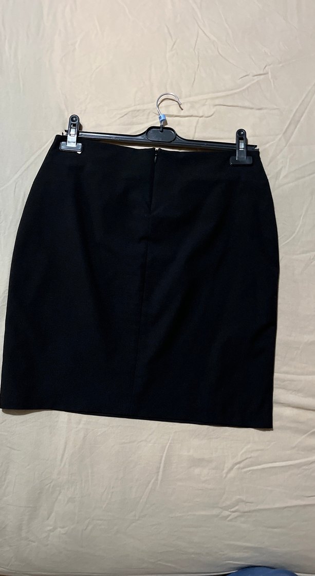 Kadın Siyah Midi Kalem Etek Kemerli - Görsel 2