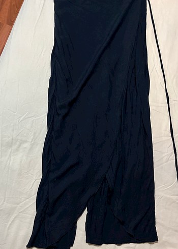 Siyah Keten Salaş Kadın Pantolon - Görsel 2