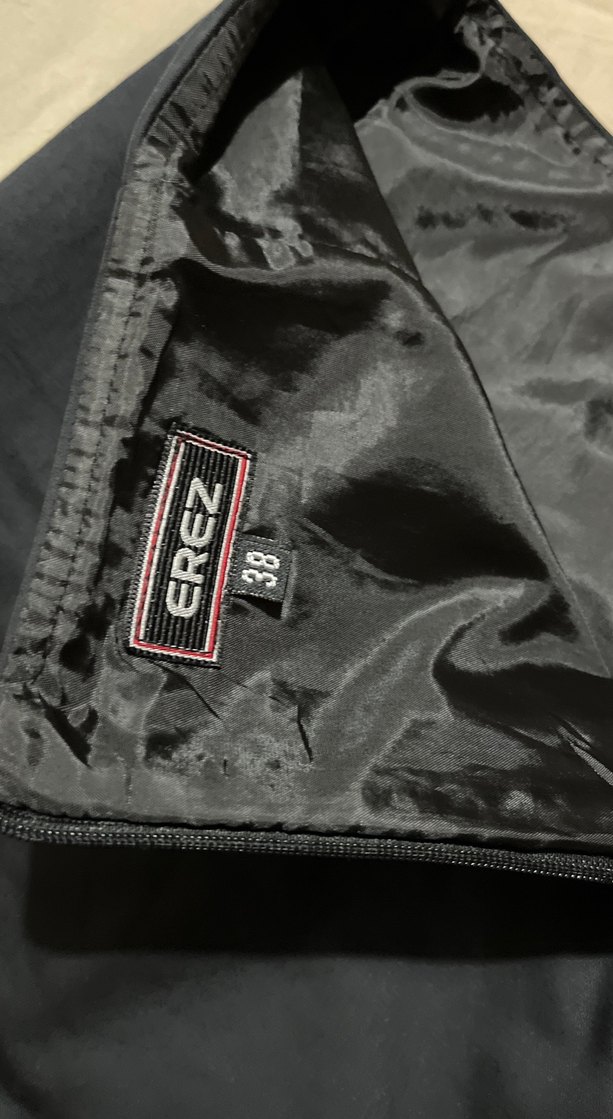 Lacivert Midi Keten Kalem Etek - Görsel 3