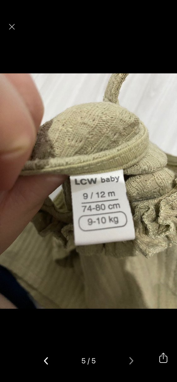 Kız Bebek Fırfırlı Kolsuz Bej Takım - Görsel 5