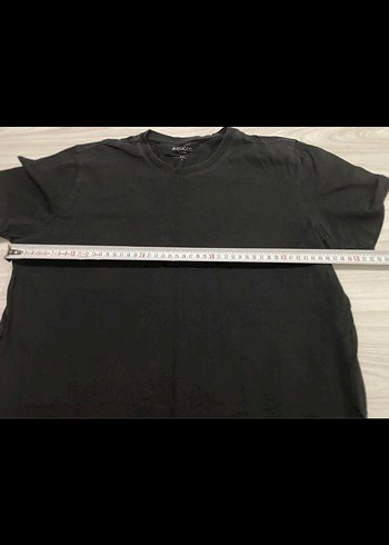 Erkek Siyah Basic Oversize Tişört - Görsel 4