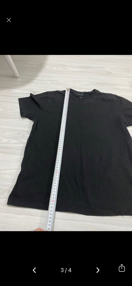 Erkek Siyah Basic Oversize Tişört - Görsel 3