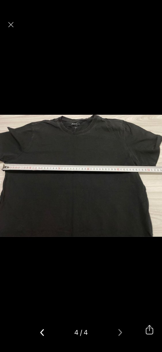 Erkek Siyah Basic Oversize Tişört - Görsel 4