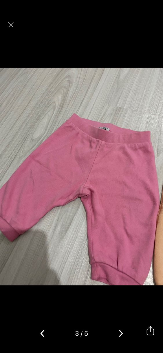 Pembe Pamuklu Kız Çocuk Rahat Kesim Tayt - Görsel 3