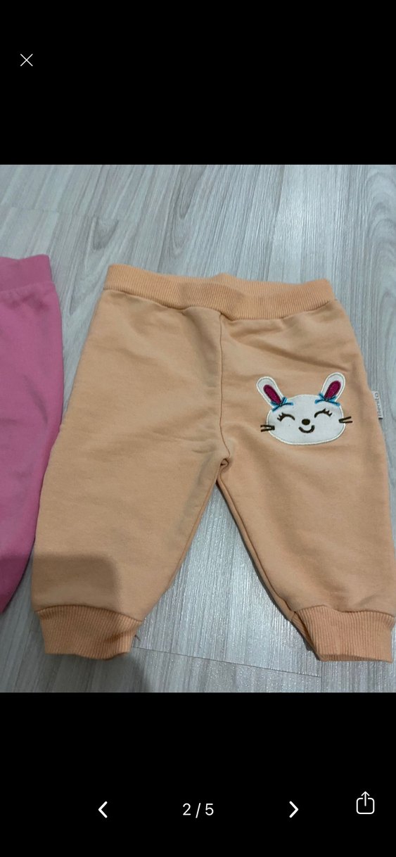 Pembe Pamuklu Kız Çocuk Rahat Kesim Tayt - Görsel 2