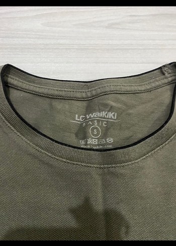 Erkek Keten Kısa Kollu Haki Tişört - Görsel 2