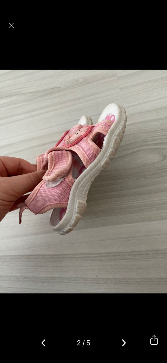 Pembe Leopar Desenli Kız Çocuk Sandalet - Görsel 2