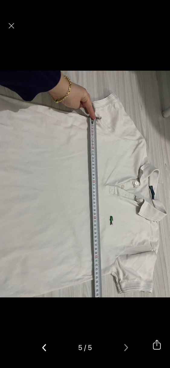 Erkek Beyaz Kısa Kollu Polo Tişört - Görsel 5