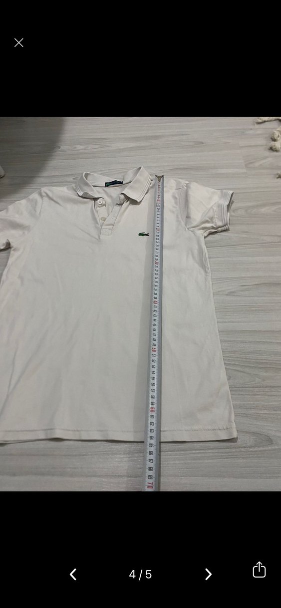 Erkek Beyaz Kısa Kollu Polo Tişört - Görsel 4