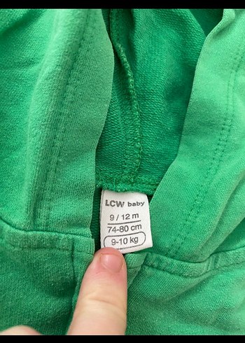 Kız Çocuk Yeşil Kapüşonlu Fermuarlı Sweatshirt - Görsel 3