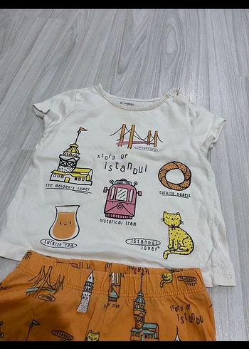 Bebek Erkek Kısa Kollu İstanbul Baskılı Takım - Görsel 3