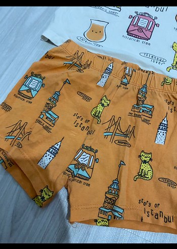 Bebek Erkek Kısa Kollu İstanbul Baskılı Takım - Görsel 2