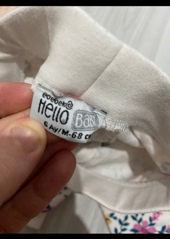 Kız Çocuk Bej ve Desenli Pamuk Pantolon - Görsel 4