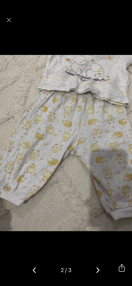 Bebek Erkek Gri Triko Takım Uzun Kollu - Görsel 2