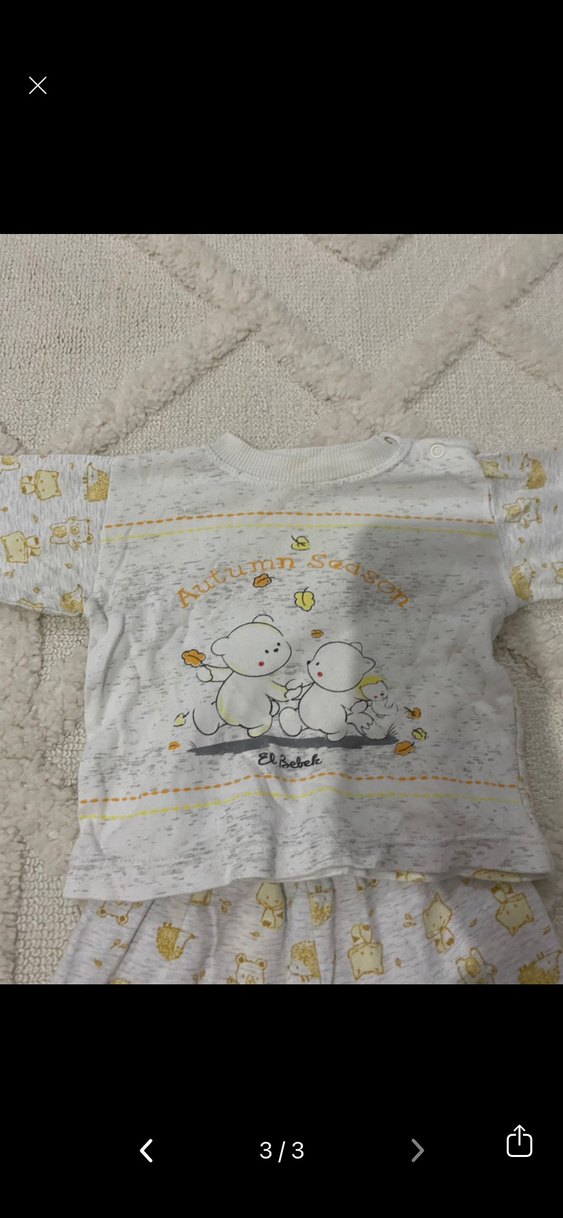 Bebek Erkek Gri Triko Takım Uzun Kollu - Görsel 3