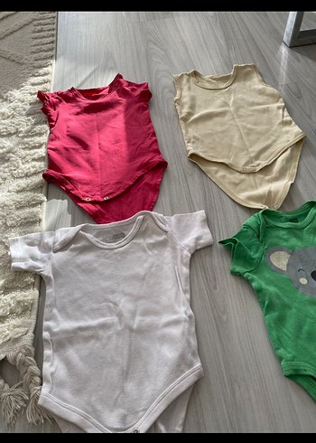 Çok Renkli Pamuklu Bebek Çıtçıtlı Body - Görsel 2