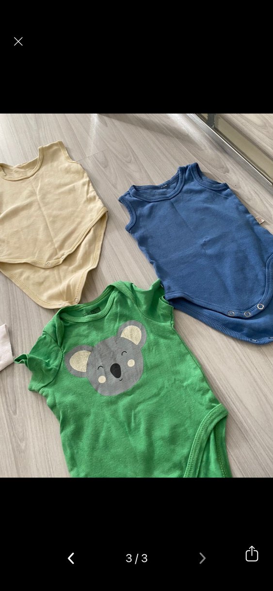 Çok Renkli Pamuklu Bebek Çıtçıtlı Body - Görsel 3