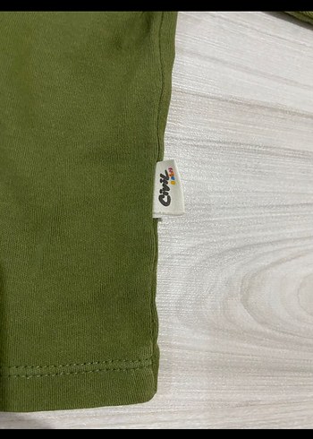 Erkek Çocuk Haki Düğmeli Sweatshirt - Görsel 2