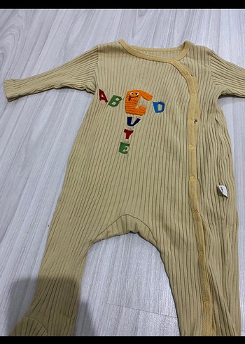 Uzun Kollu Sarı Örgü Erkek Bebek Tulum - Görsel 2