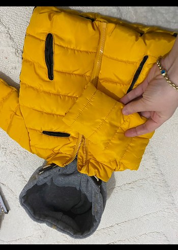 Sarı Fermuarlı Erkek Çocuk Mont - Görsel 2