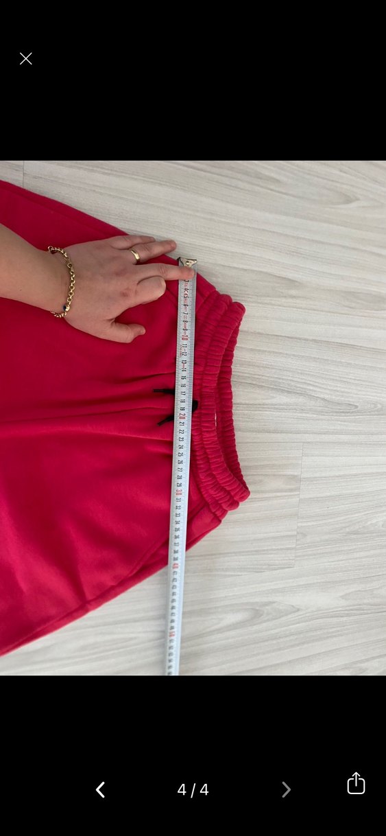 Kırmızı Kadın Rahat Kesim Eşofman Altı - Görsel 4