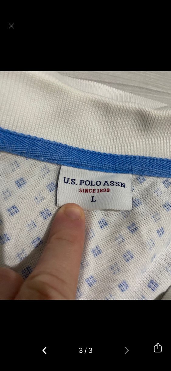 Beyaz Desenli Erkek Polo Tişört - Görsel 3