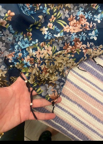 Çiçek Desenli Kadın Bohem Şal - Görsel 2