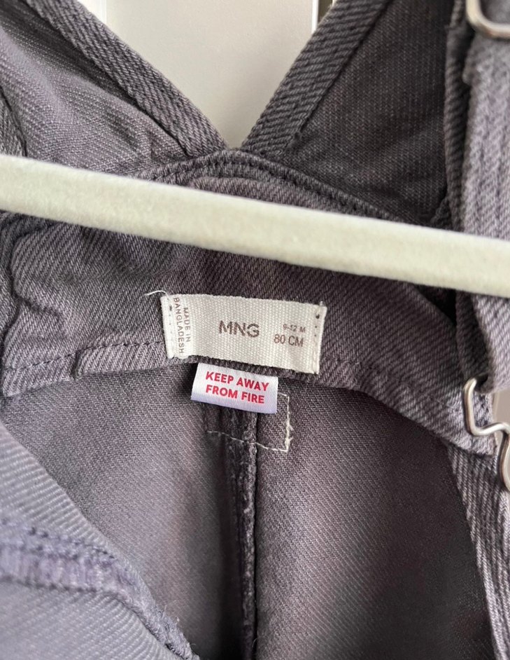 Gri Denim Salopet - Görsel 3